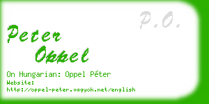 peter oppel business card